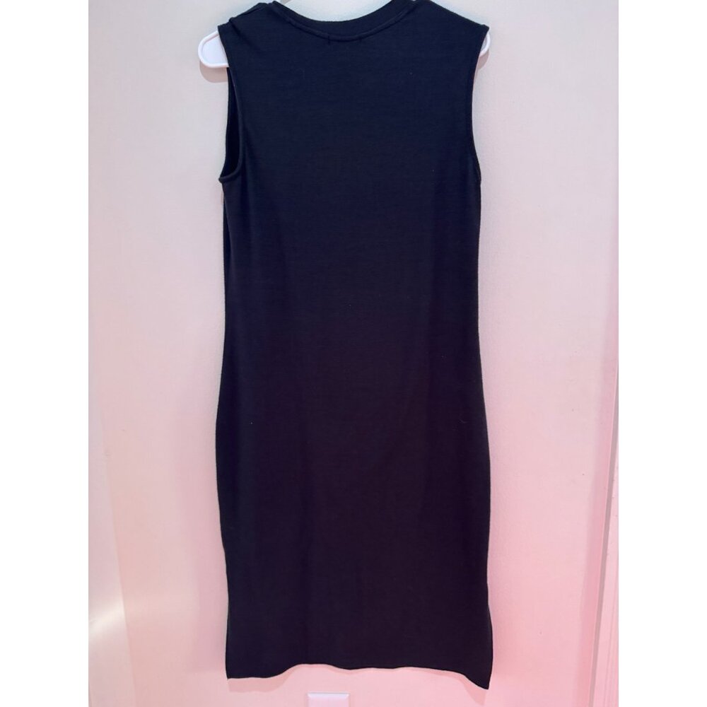 Prologue Black Sleeveless Knit Midi Dress With Side Slits Size M
